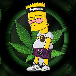 Ride The Trippy Bart Simpson Wave! Wallpaper