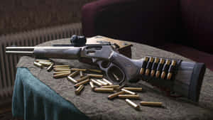 Rifle_and_ Ammunition_ Display Wallpaper