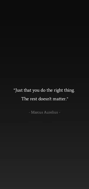 Right Thing Marcus Aurelius Quote Wallpaper