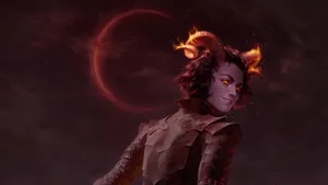 Righteous Character Blood Moon Girl Wallpaper