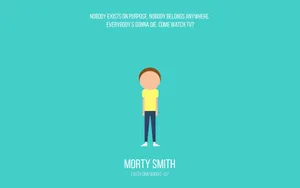Rikard Sanchez On An Adventure With Morty Smith Wallpaper