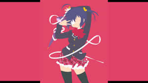 Rikka Takanashi Minimal Anime Wallpaper