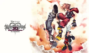 Riku, A Powerful Keyblade Wielder From Kingdom Hearts, Stands Tall And Ready For Battle. Wallpaper