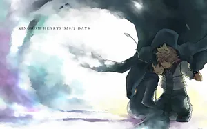 Riku Standing Tall In His Iconic Battle Stance In The World Of Kingdom Hearts. Wallpaper