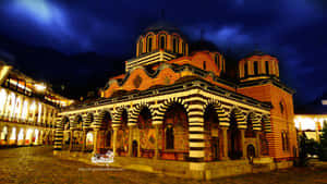 Rila Monastery At Night Wallpaper