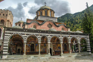 Rila Monastery Veranda Wallpaper