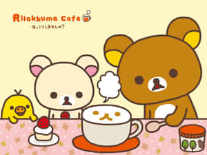 Rilakkuma Laptop Cafe Wallpaper