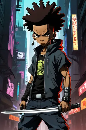 Riley Freeman Anime Style Wallpaper