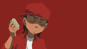 Riley Freeman With Money Illustration Wallpaper