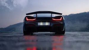 Rimac Nevera Electric Hypercar On The Racetrack Wallpaper