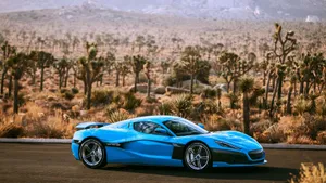 Rimac Nevera Electric Hypercar On The Road Wallpaper