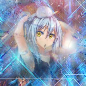 Rimuru Pfp With Blue Sparkles Wallpaper