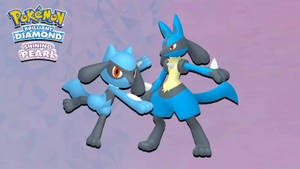 Riolu And Lucario 3d Wallpaper