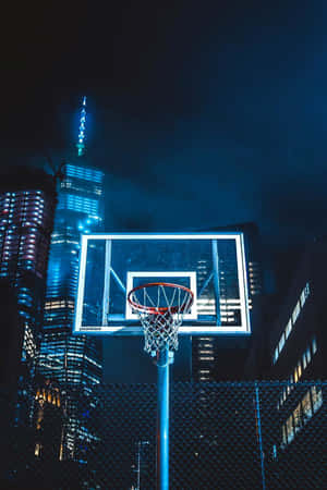 Rise Above The Competition With The New Blue Basketball Wallpaper