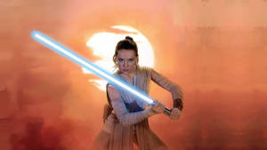 Rise Of Skywalker Fierce Rey Wallpaper