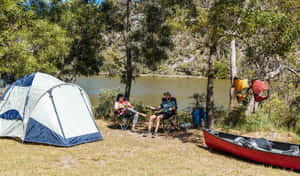 Riverside Camping Experience Glenelg Wallpaper