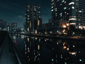 Riverside View Of Tokyo Wallpaper