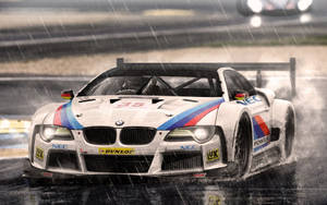 Riveting Auto Racing In The Rain Wallpaper