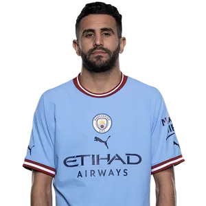 Riyad Mahrez Pose White Background Wallpaper