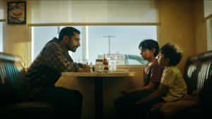 Riz Ahmed Diner Scene Wallpaper