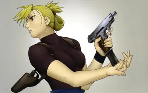 Riza Hawkeye From Fullmetal Alchemist Series Wallpaper