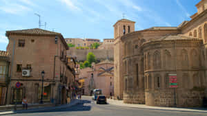 Road Outside Toledo Cathedral Wallpaper