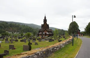 Road To Heddal Stave Church Wallpaper