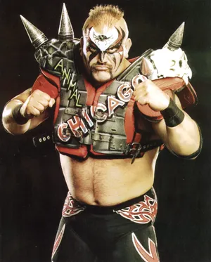Road Warrior Hawk Wrestling Pose Wallpaper