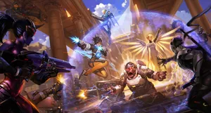 #=roadhog Dominating The Battlefield In Overwatch Wallpaper