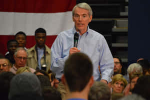 Rob Portman Speaking To Crowd Wallpaper