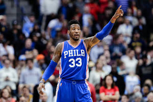 Robert Covington Wears Phila Jersey Wallpaper