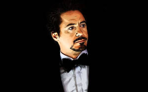 Robert Downey Jr. In Black Wallpaper