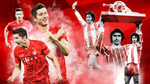 Robert Lewandowski And Gerd Muller Poster Wallpaper