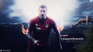 Robert Lewandowski Bayern Munich Cheetah Wallpaper