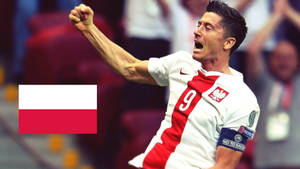 Robert Lewandowski Poland Flag Wallpaper