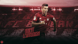 Robert Lewandowski Red Splash Art Wallpaper