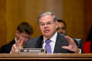 Robert Menendez Asking Questions Wallpaper