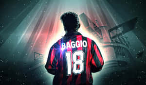 Roberto Baggio A C Milan Jersey Number18 Wallpaper