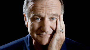 Robin William Smiling Face Portrait Wallpaper