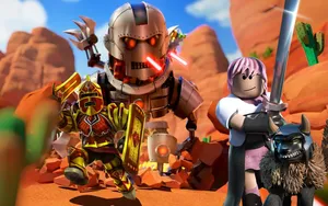 Roblox Adventurein Desert Landscape Wallpaper