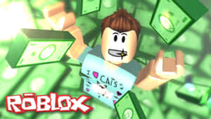 Roblox Character Raining Money Wallpaper