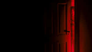 Roblox Doors Red Lit Hallway Wallpaper