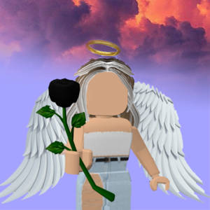 Roblox Girl Black Flower Wallpaper