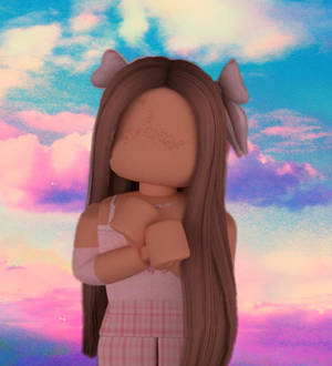 Roblox Girl Colorful Sky Wallpaper