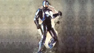 Robocop Iconic Cybernetic Law Enforcer Wallpaper