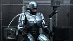 Robocop In Police Station Wallpaper