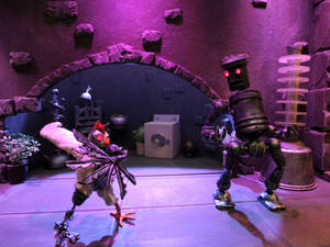 Robot Chicken Fight Scene Wallpaper