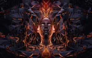 Robot With Human's Face Wallpaper