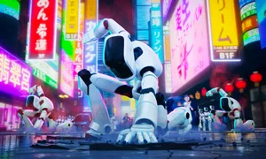 Robots Invasion Tokyo Night Wallpaper