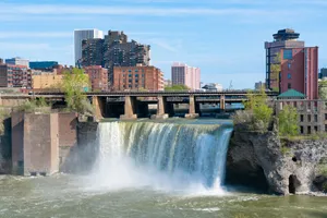 Rochester Skylineand High Falls Wallpaper
